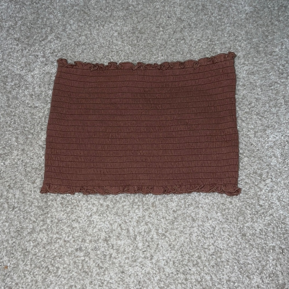 brown tube top
